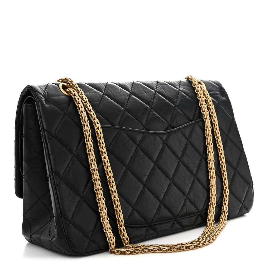 Chanel Aged Calfskin Quilted 2.55 Reissue 227 Flap Black