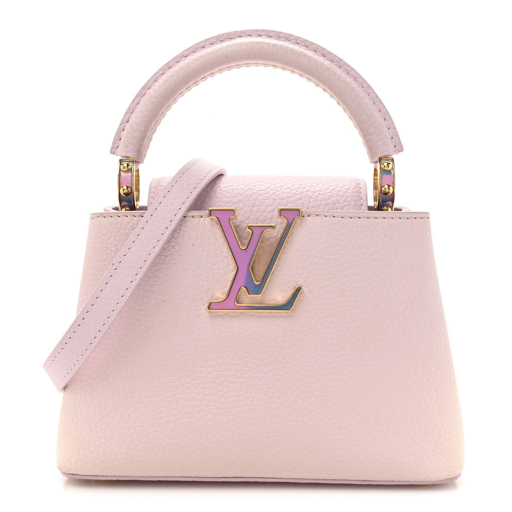 Louis Vuitton Taurillon LV Ski Capucines Mini Pearly Lilac