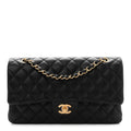Chanel Lambskin Quilted Medium Double Flap Black