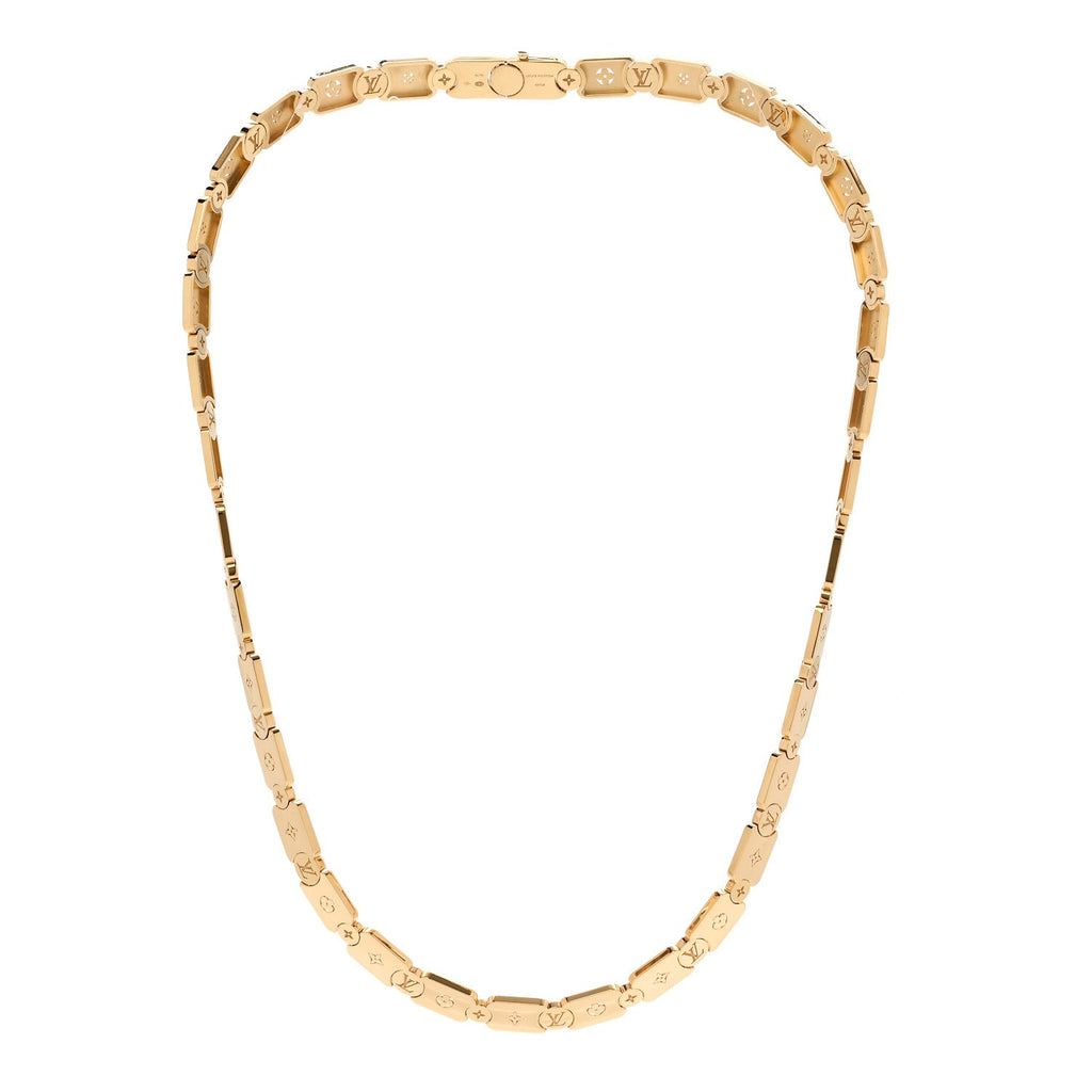 Louis Vuitton 18K Yellow Gold Les Gastons Vuitton Gourmette Necklace