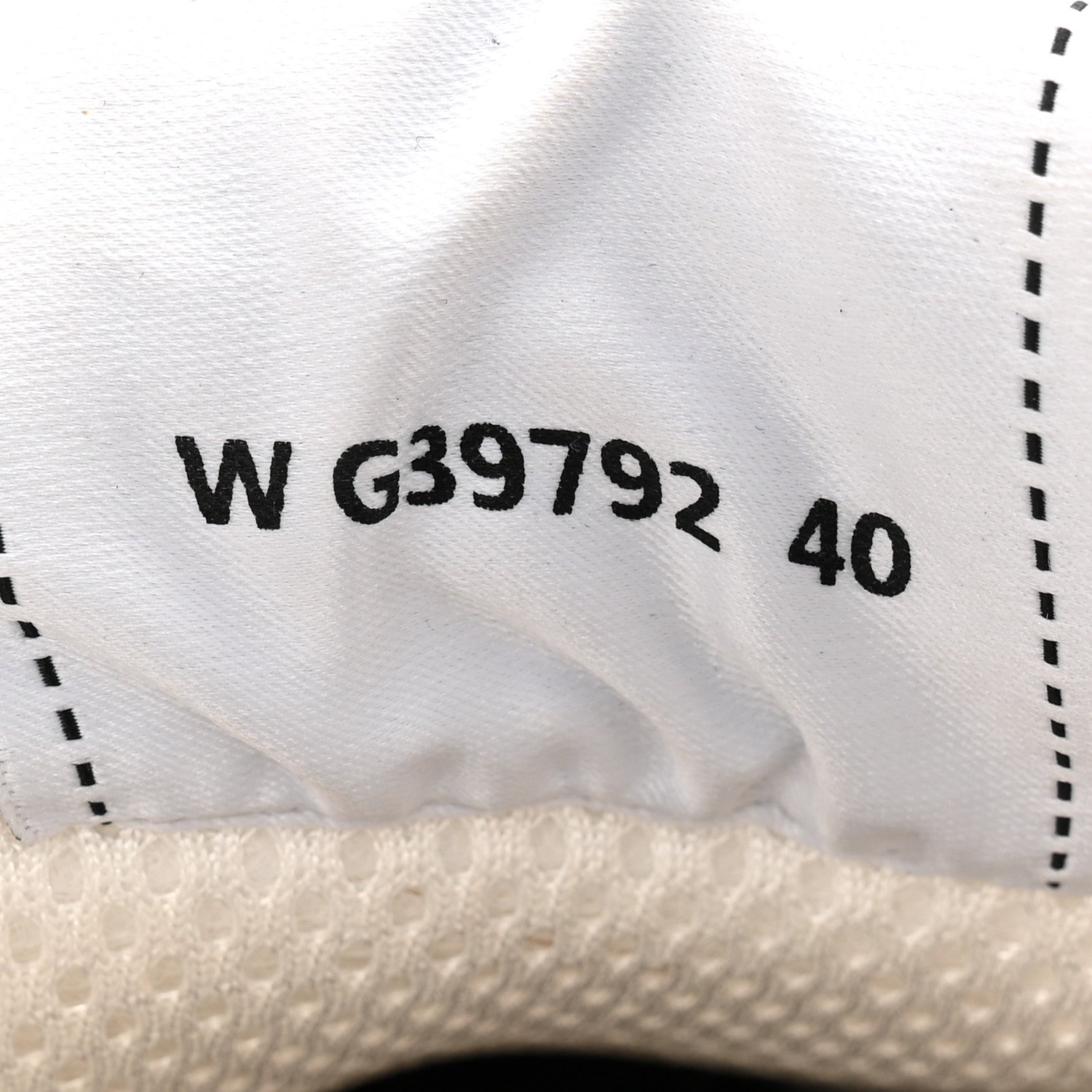 Fabric Laminated Calfskin Stretch CC Womens Sneakers 40 White Silver