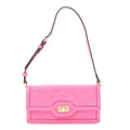 Gucci GG Monogram Scratch Lux Calfskin Mini Luce Shoulder Bag Rose Dark Blossom