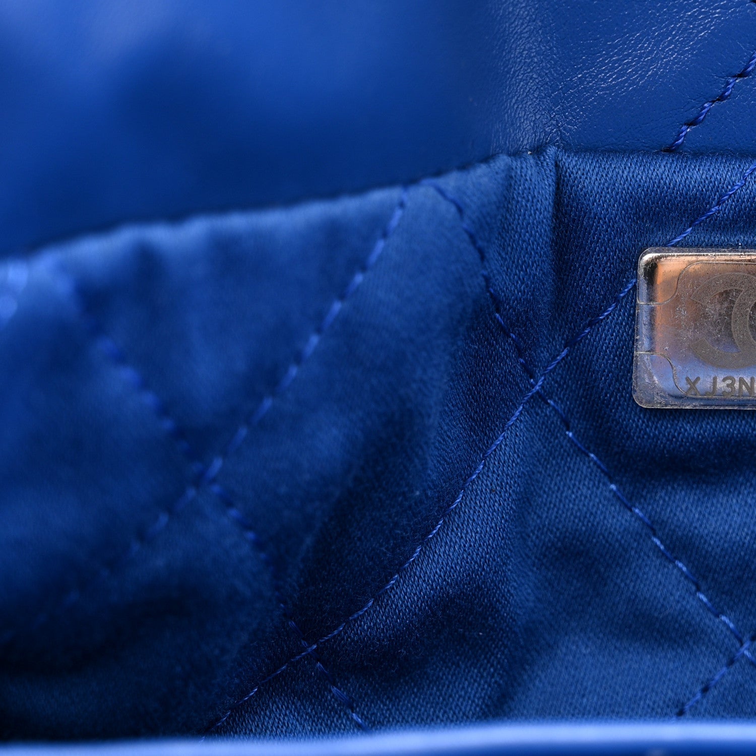 Chanel Shiny Calfskin Quilted Chanel 22 Blue
