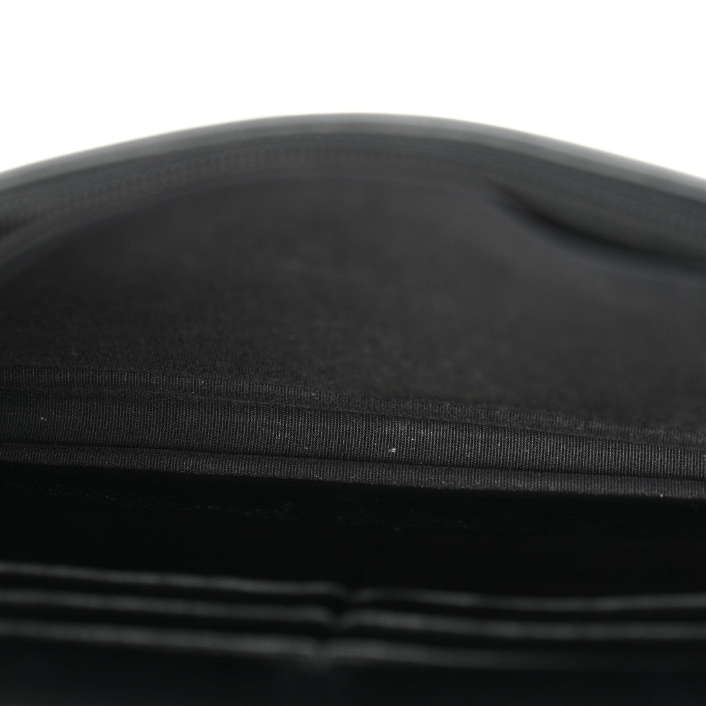 Chanel Patent CC Compact Wallet on Chain WOC Black