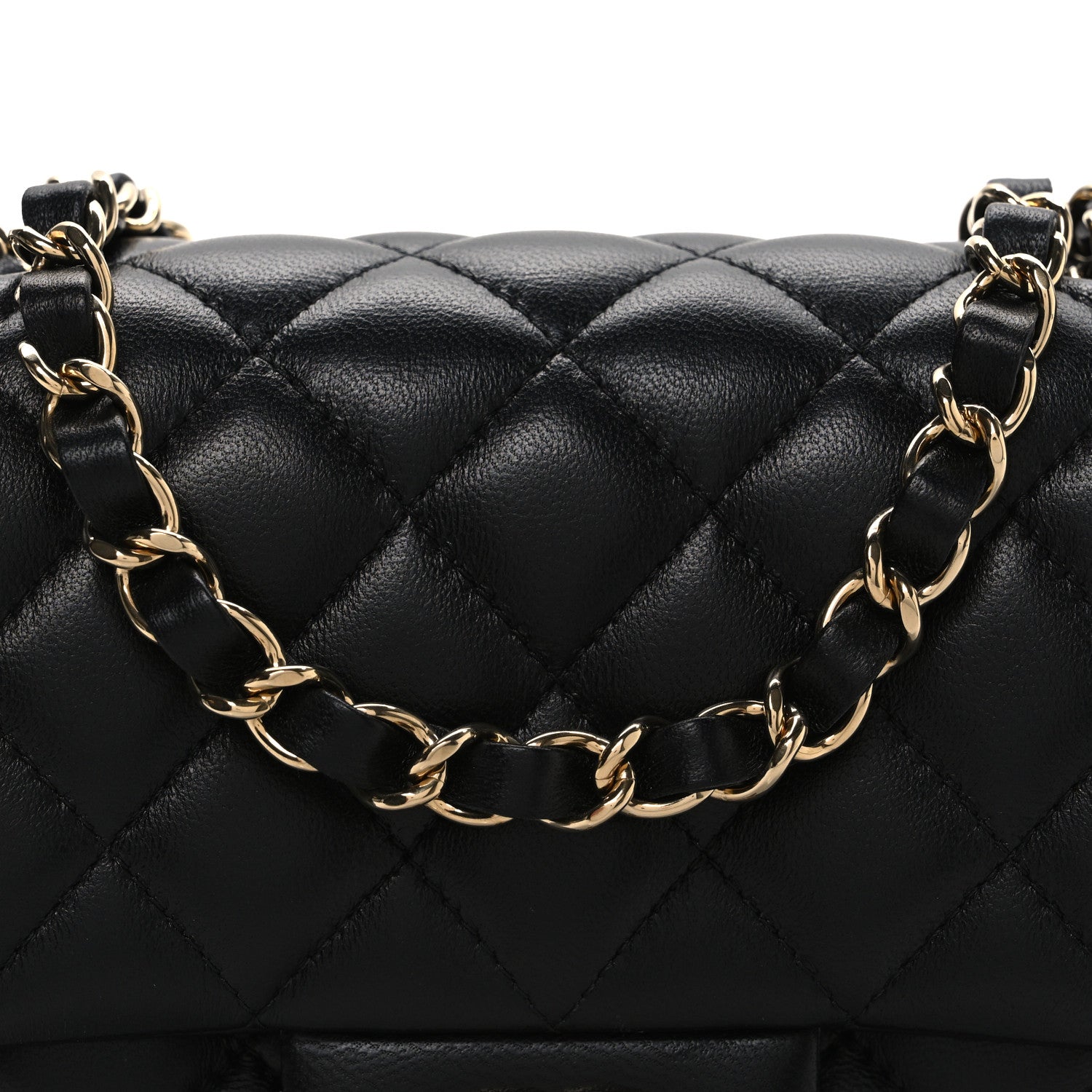 Chanel Lambskin Quilted Mini Square Flap Black