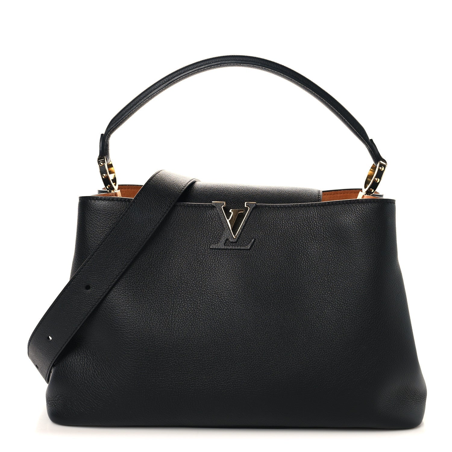 Louis Vuitton Taurillon Capucines GM Souple Black