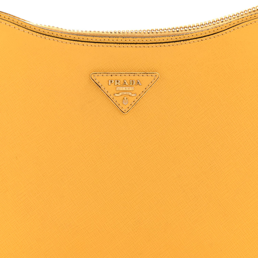 Prada Saffiano Lux Shoulder Bag Soleil