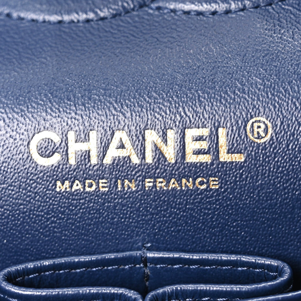 Chanel Caviar Quilted Medium Double Flap Navy