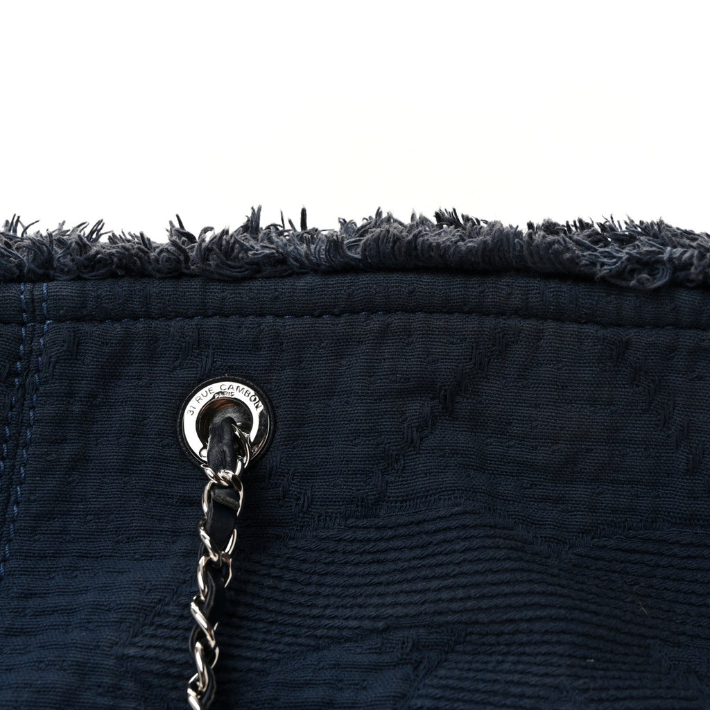 Chanel Canvas Small Double Face Tote Navy