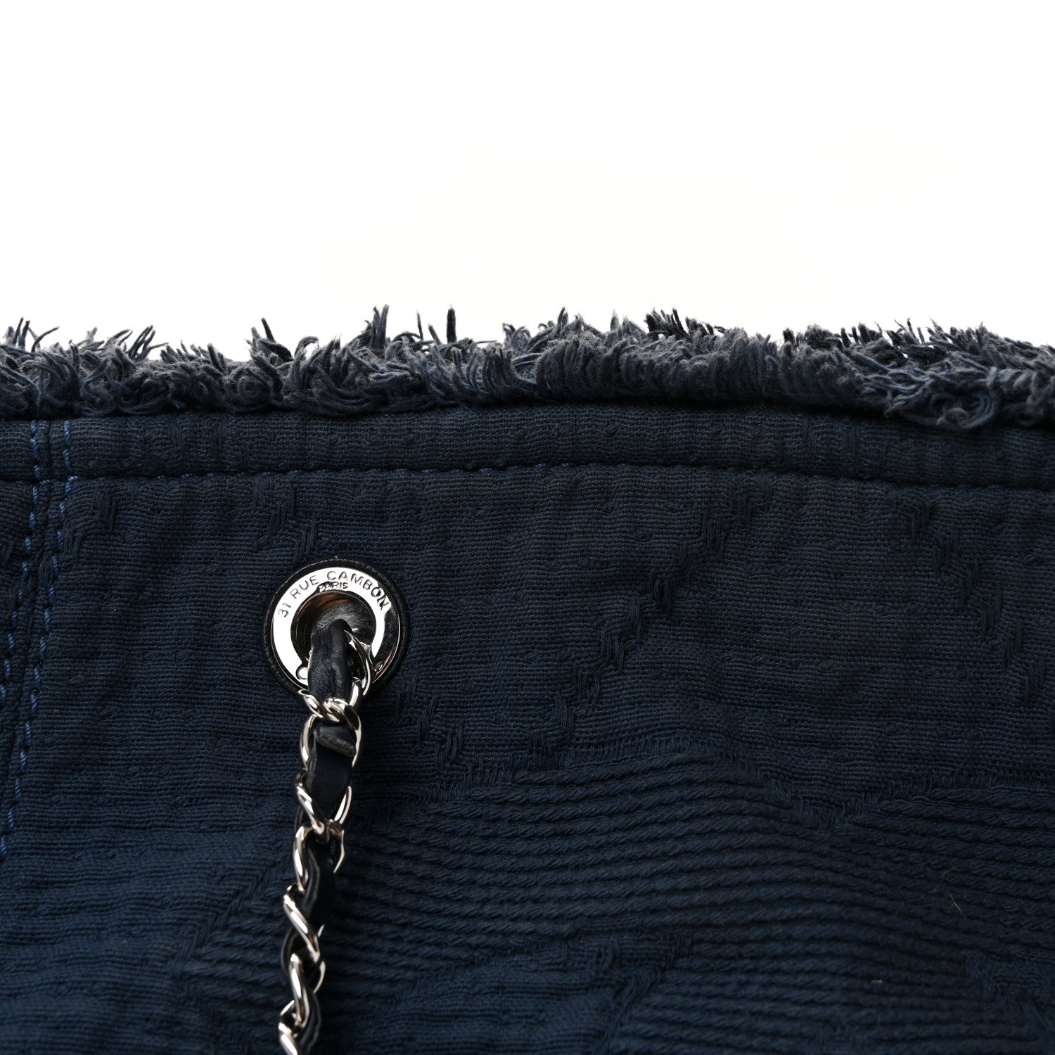 Chanel Canvas Small Double Face Tote Navy