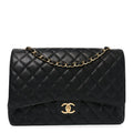 Chanel Caviar Quilted Maxi Double Flap Black