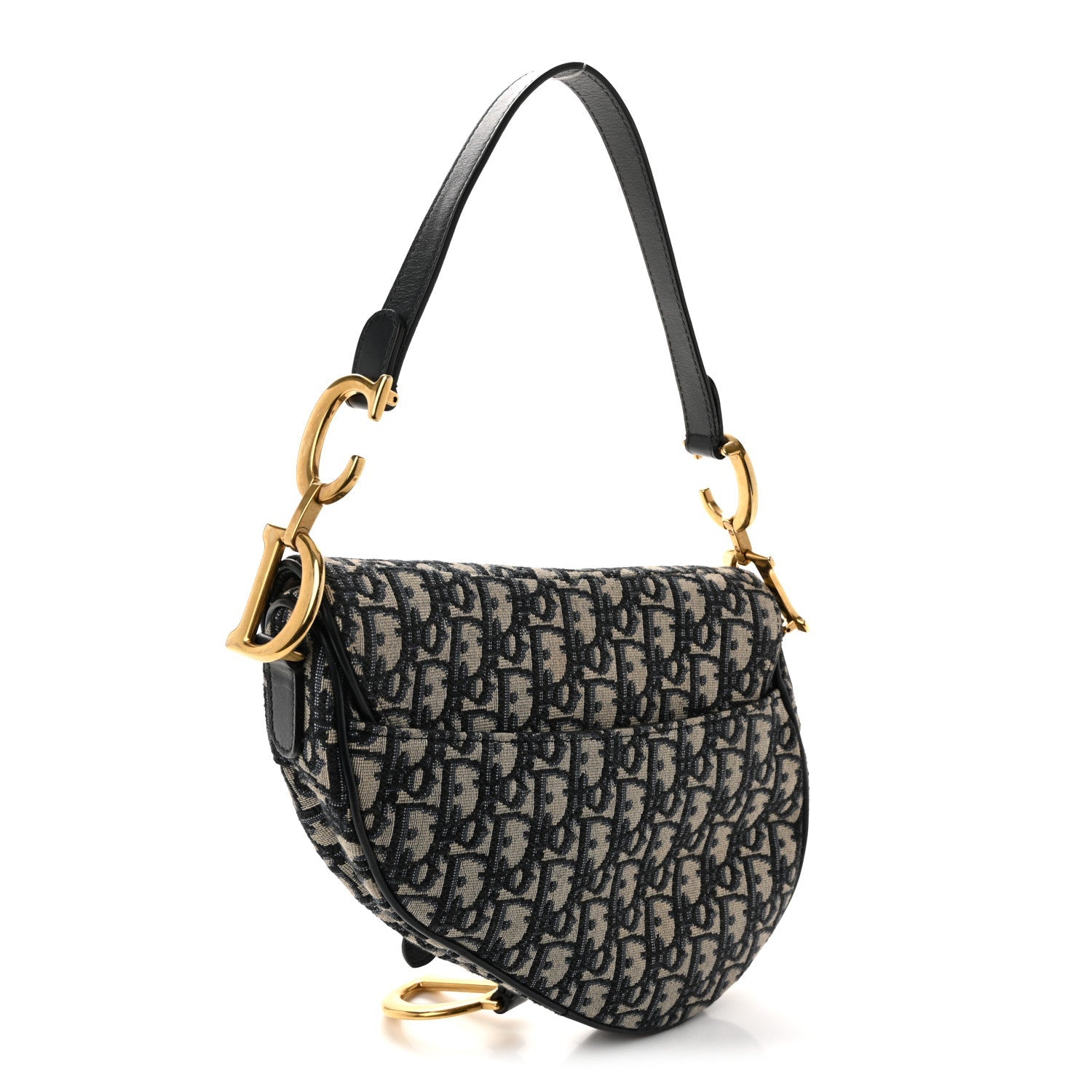 Christian Dior Oblique Saddle Bag Blue