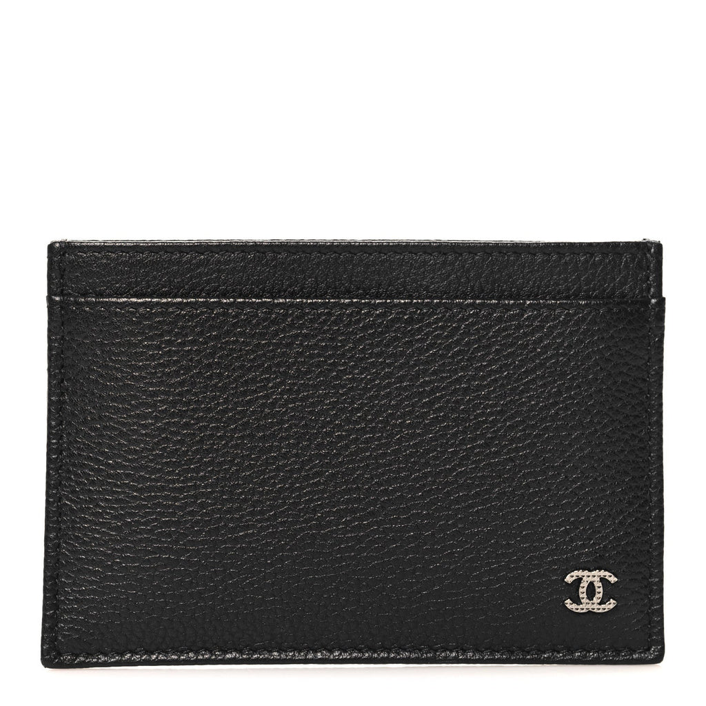 Grained Calfskin CC Card Holder Black