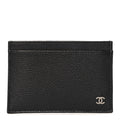 Grained Calfskin CC Card Holder Black