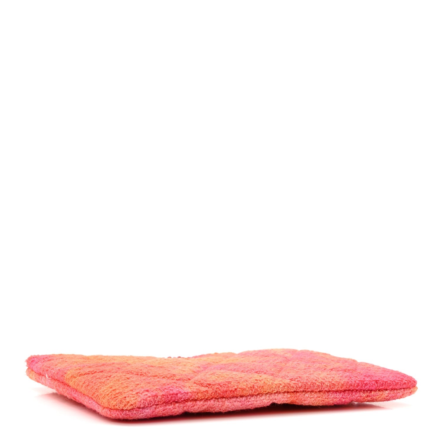 Chanel Tweed Large Chanel 19 Cosmetic Case Coral Pink