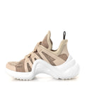 Louis Vuitton Fabric Embroidered Calfskin LV Archlight Sneakers 37 Nude