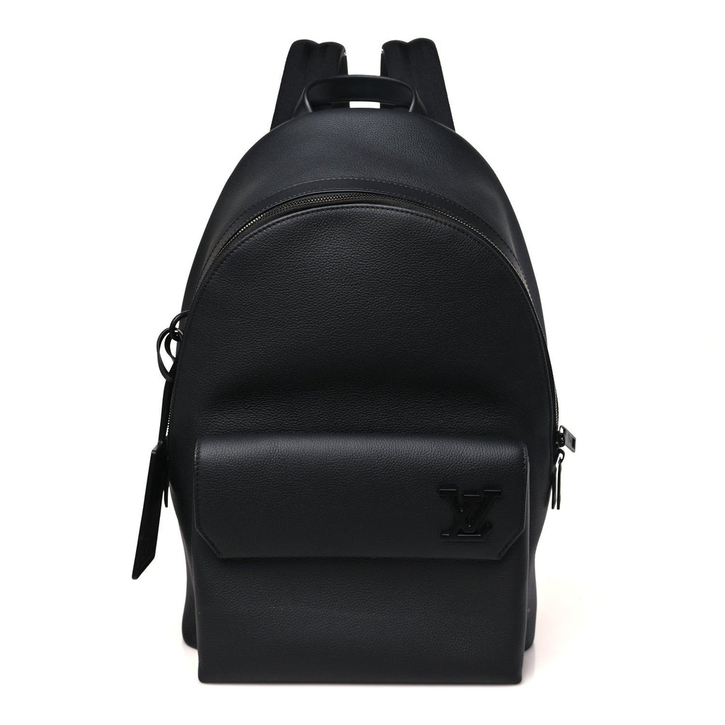 Louis Vuitton Grained Calfskin Aerogram Takeoff Backpack Black