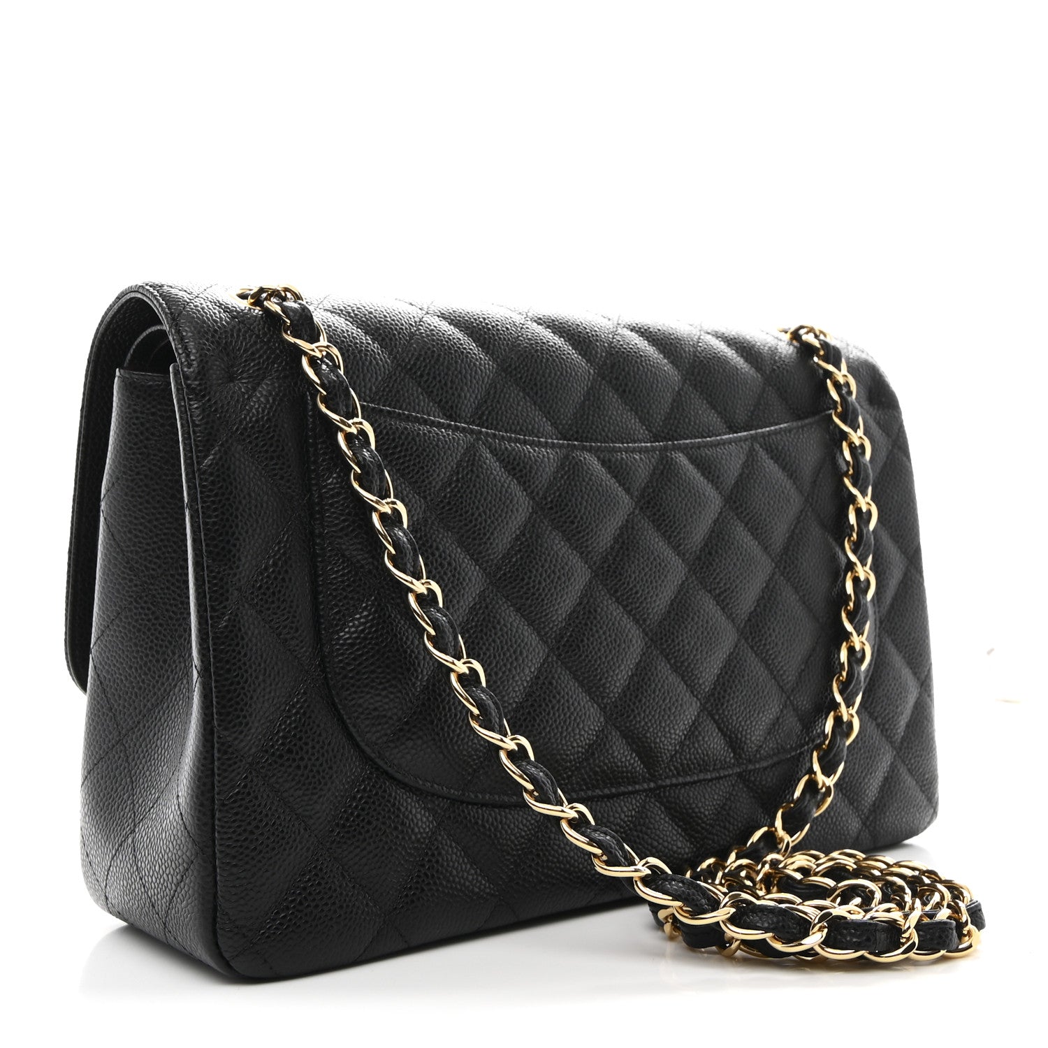 Chanel Caviar Quilted Jumbo Double Flap Black