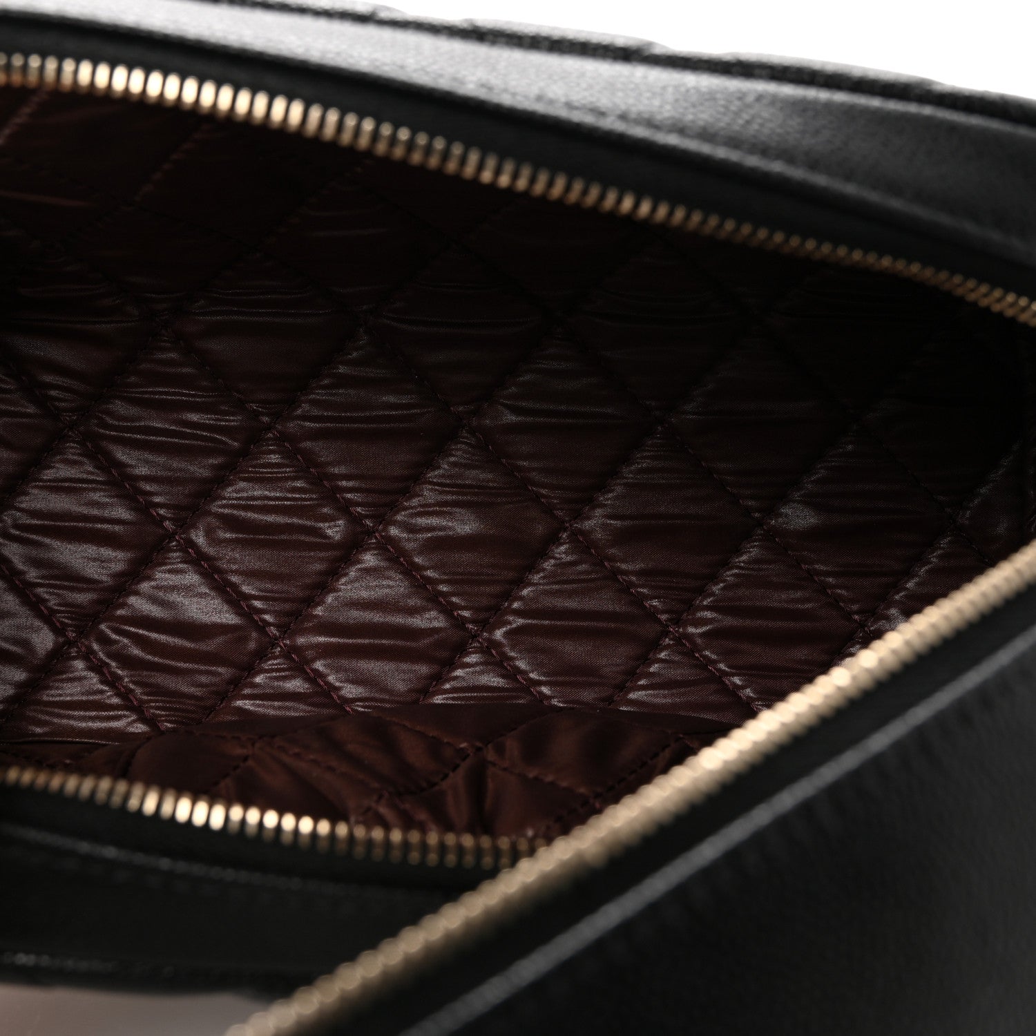 Chanel Caviar Quilted Toiletry Case With Chain Black