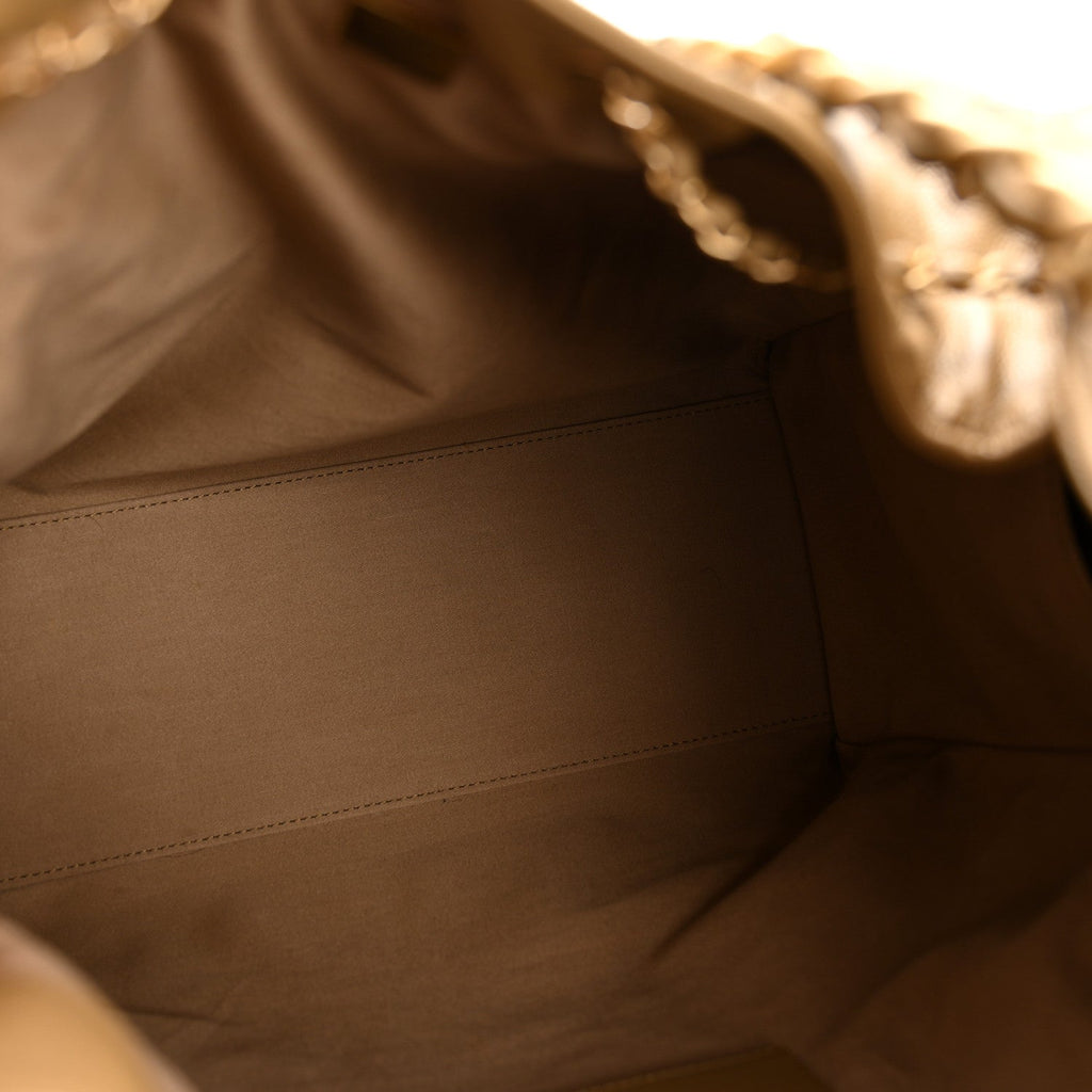 Chanel Caviar Quilted Medium Chanel 25 Handbag Dark Beige
