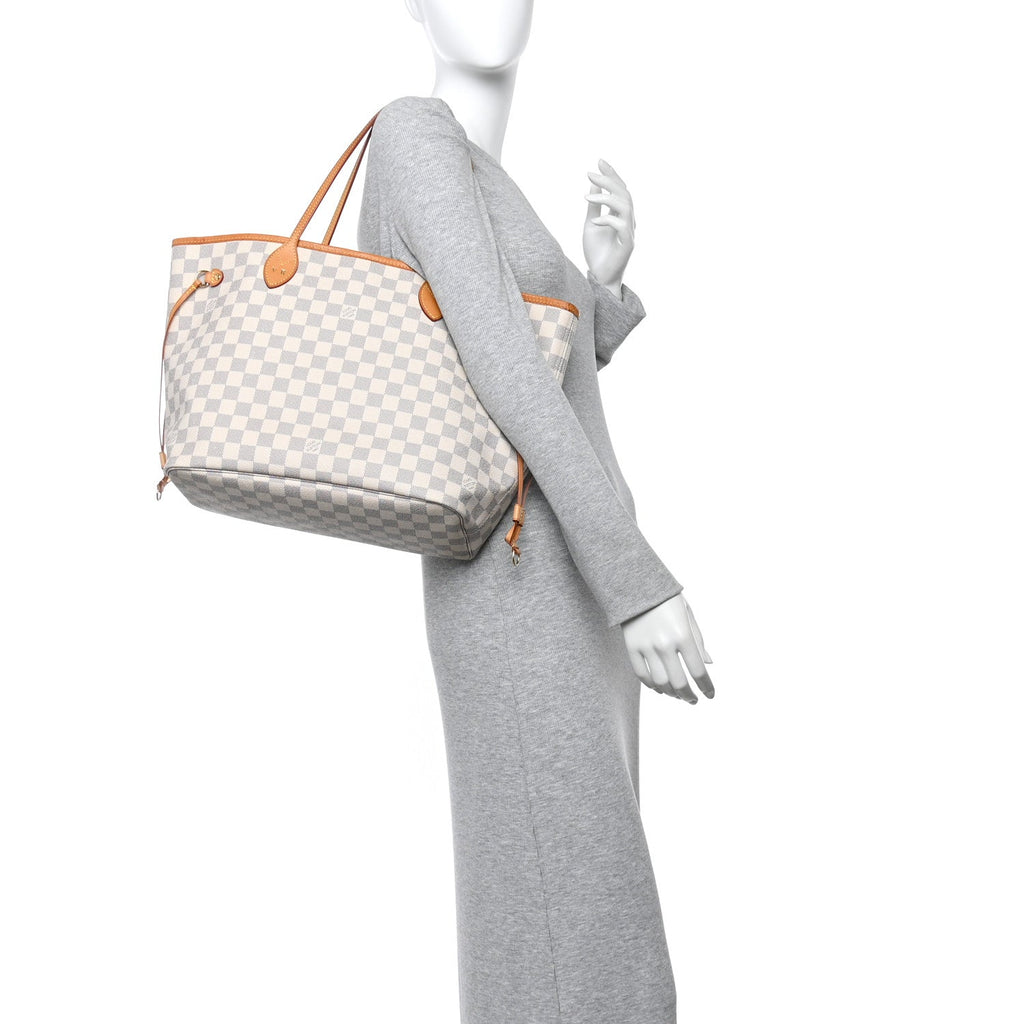 Louis Vuitton Damier Azur Neo Neverfull MM Rose Ballerine