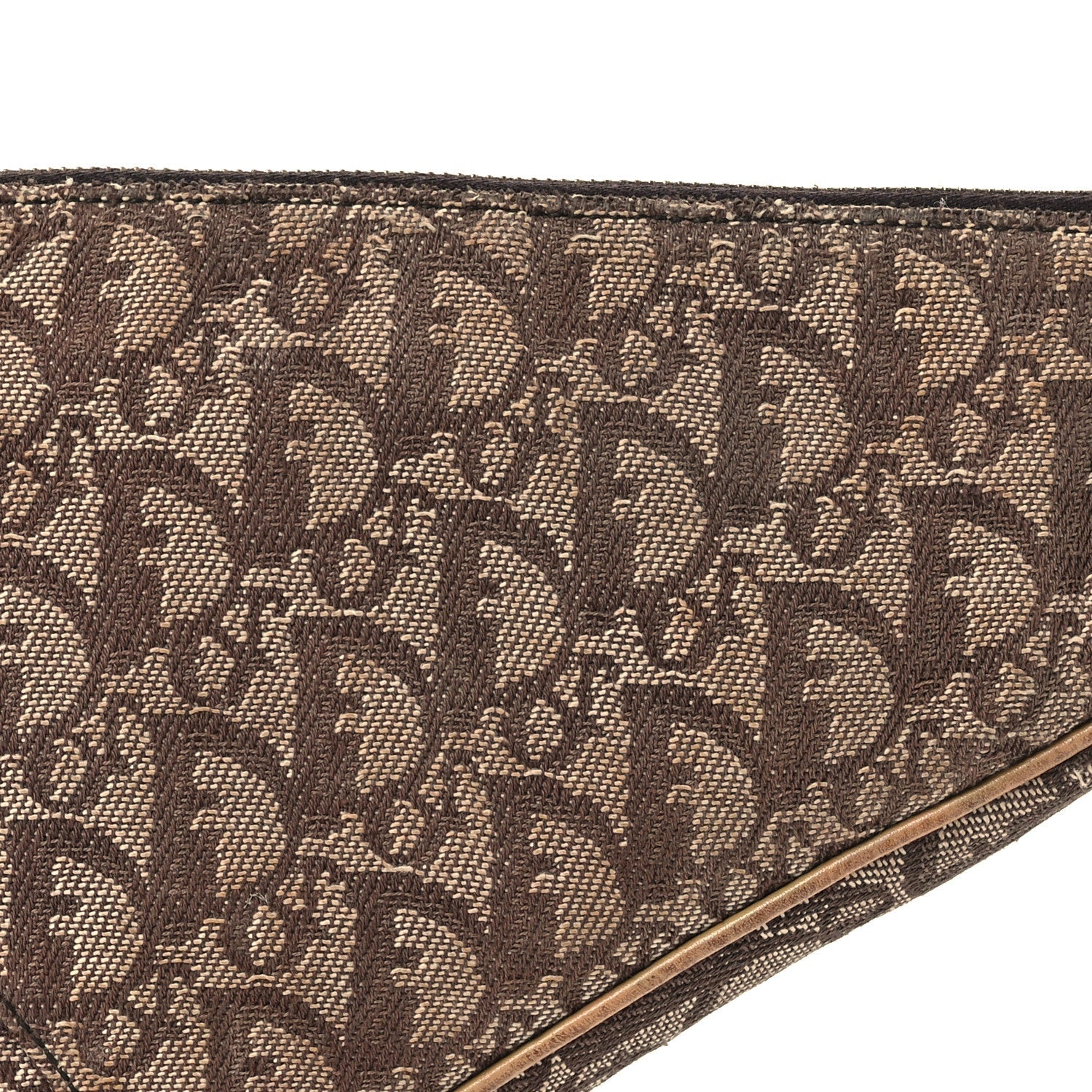 Christian Dior Monogram Mini Saddle Pochette Brown