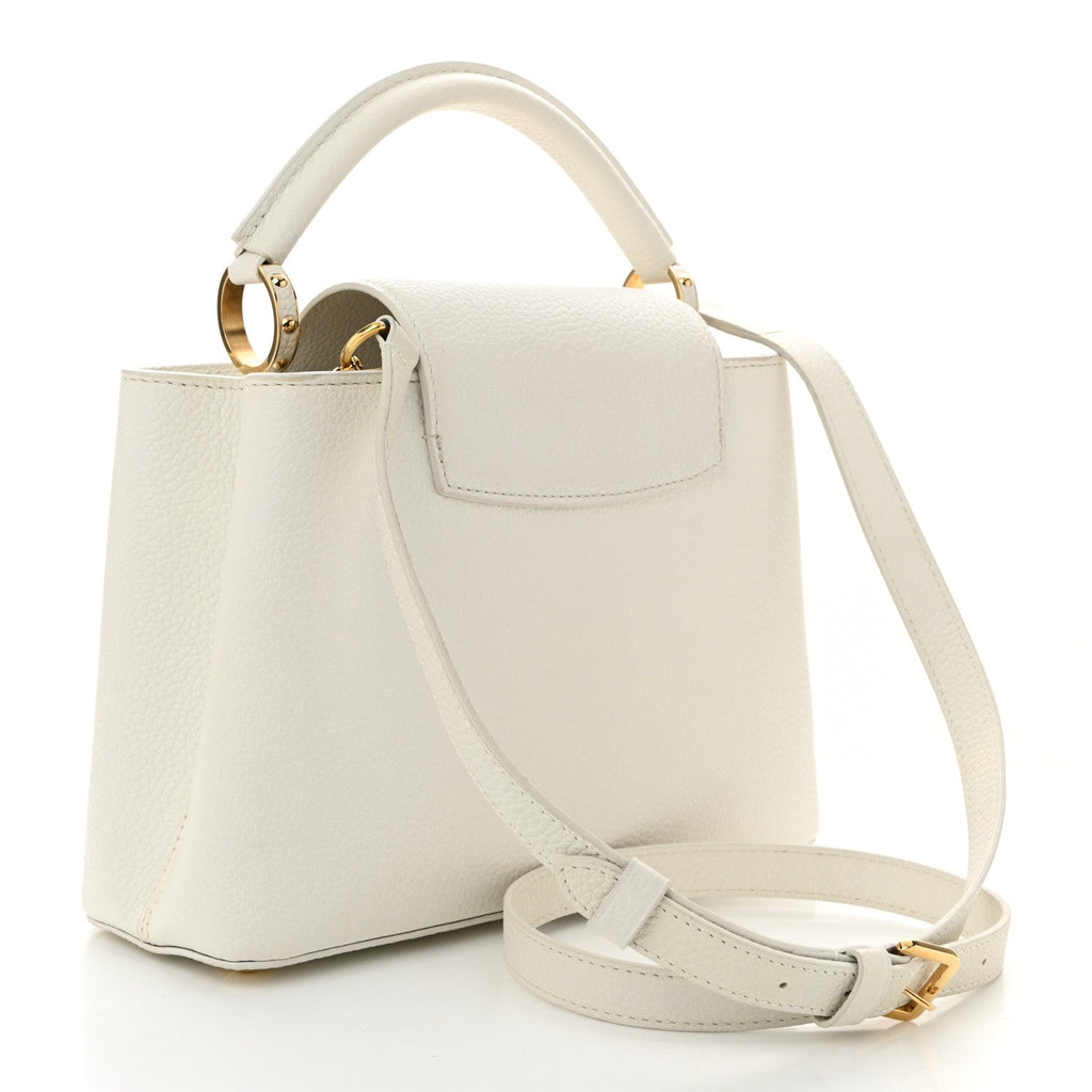 Louis Vuitton Taurillon Capucines BB Snow