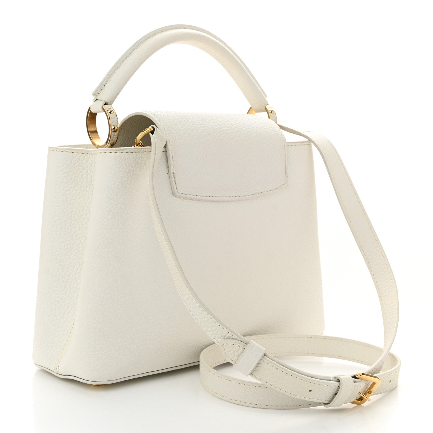 Louis Vuitton Taurillon Capucines BB Snow