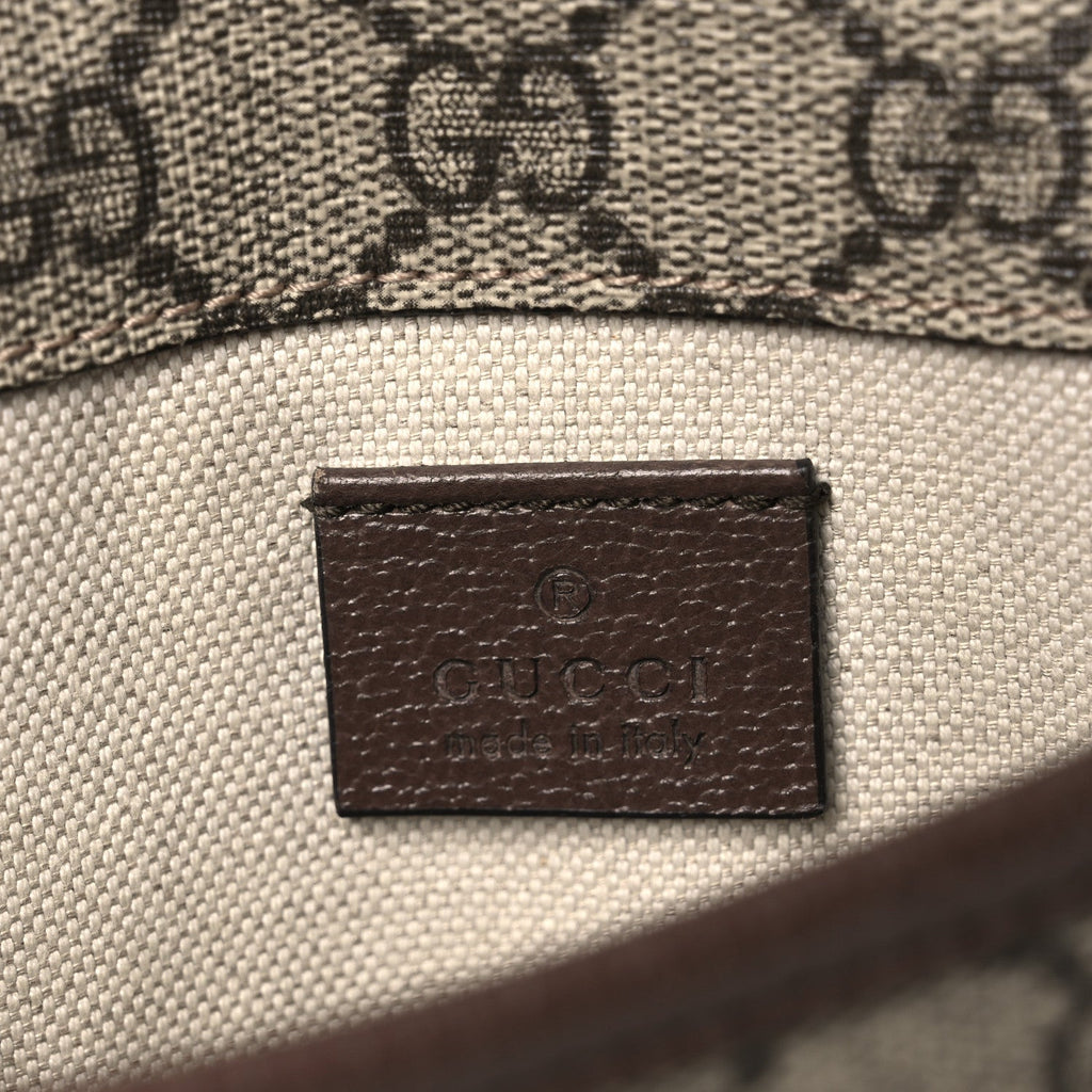 Gucci GG Supreme Monogram Neo Vintage Web Belt Bag Brown
