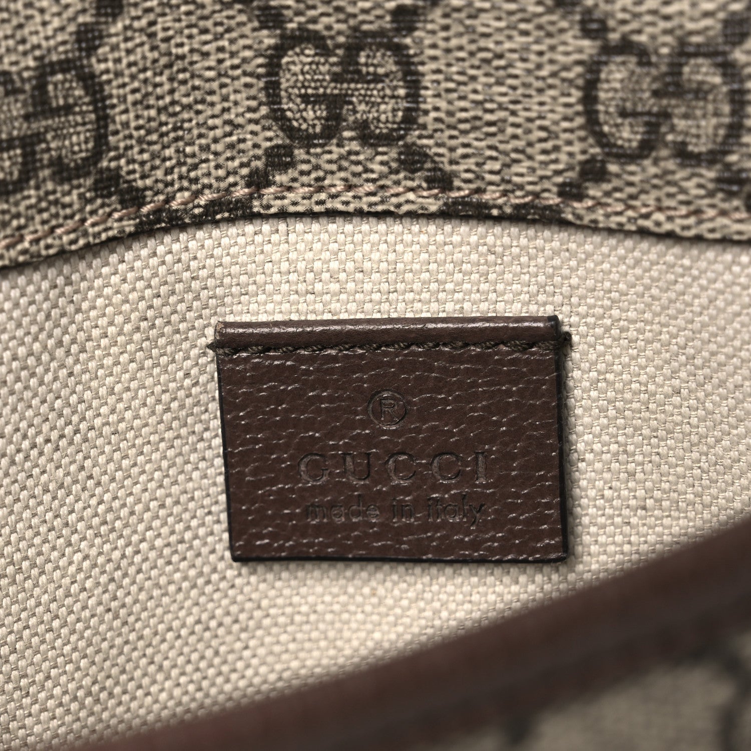 Gucci GG Supreme Monogram Neo Vintage Web Belt Bag Brown