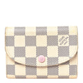 Louis Vuitton Damier Azur Rosalie Coin Purse Rose Ballerine