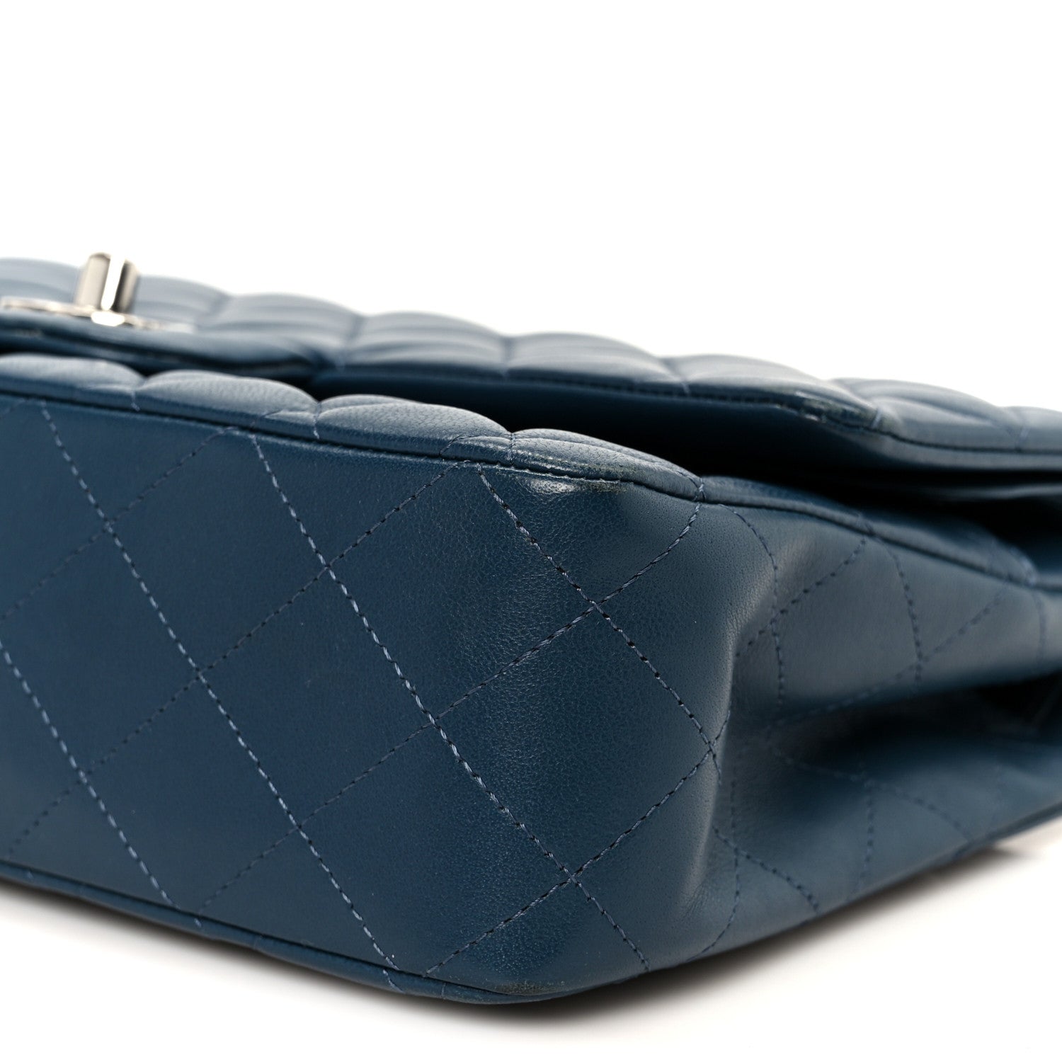 Chanel Lambskin Quilted Medium Double Flap Navy