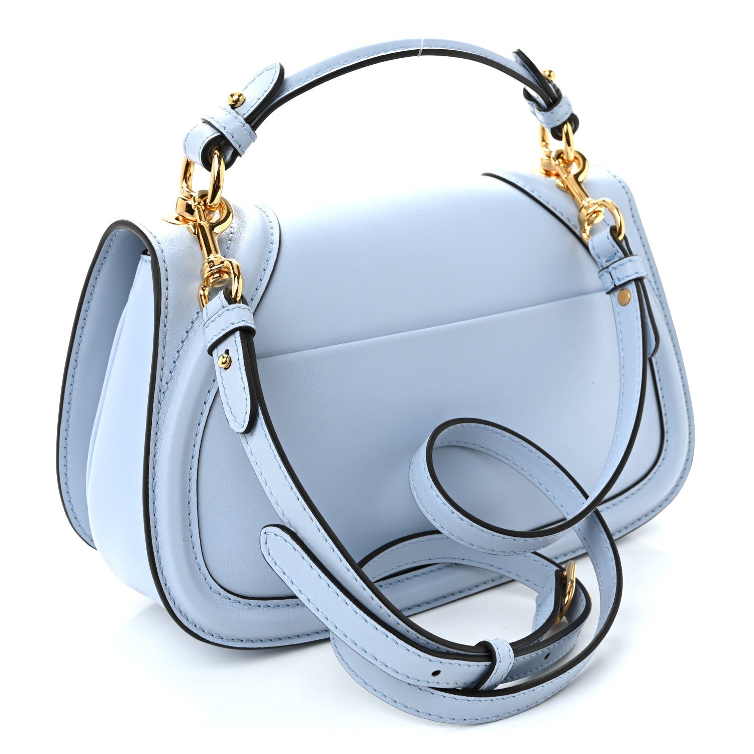 Gucci Roxy Calfskin Medium Blondie Top Handle Bag Cloudy Blue