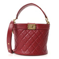 Chanel Calfskin Quilted Boy Bucket Bag Red