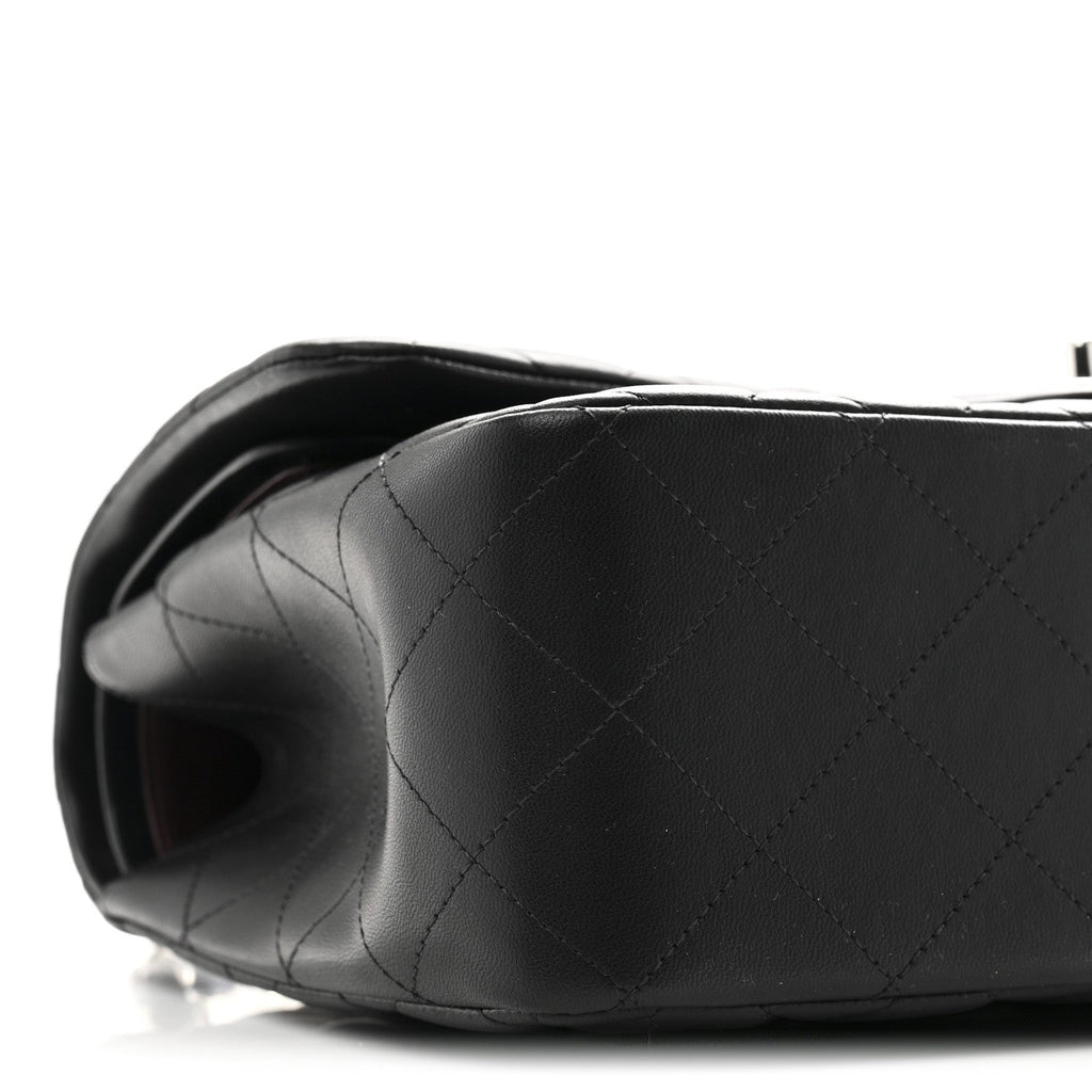 Chanel Lambskin Quilted Jumbo Double Flap Black