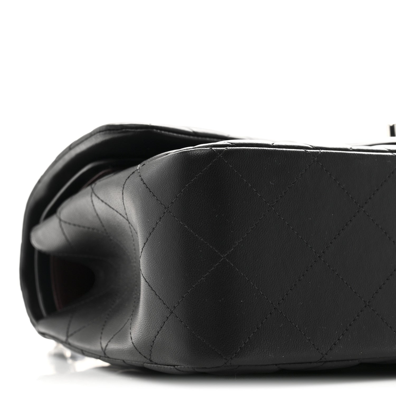 Chanel Lambskin Quilted Jumbo Double Flap Black