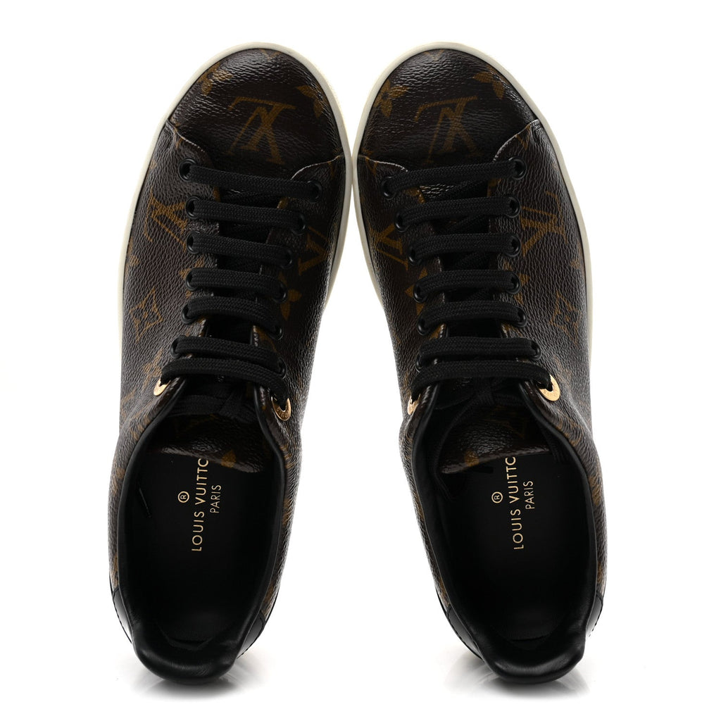 Louis Vuitton Patent Monogram Frontrow Sneakers 35.5