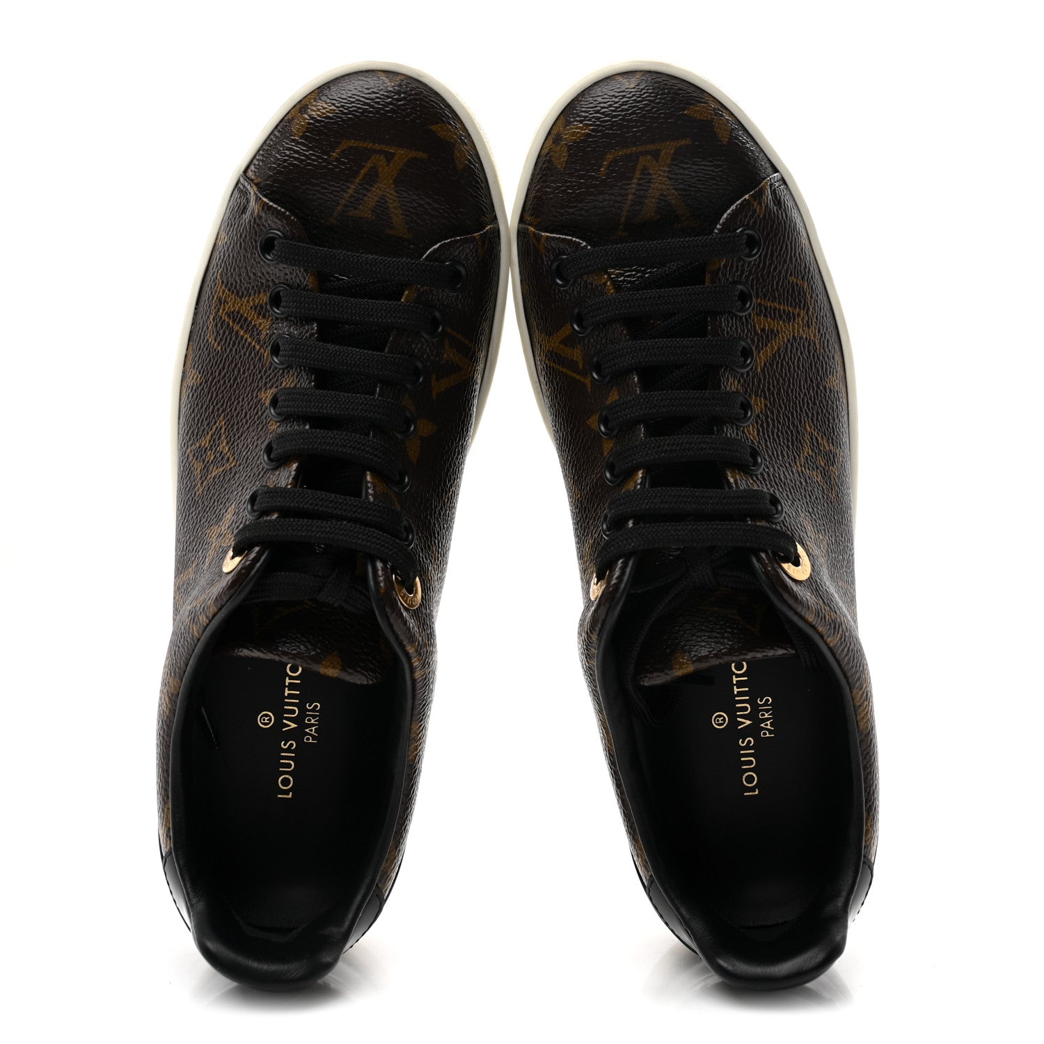 Louis Vuitton Patent Monogram Frontrow Sneakers 35.5