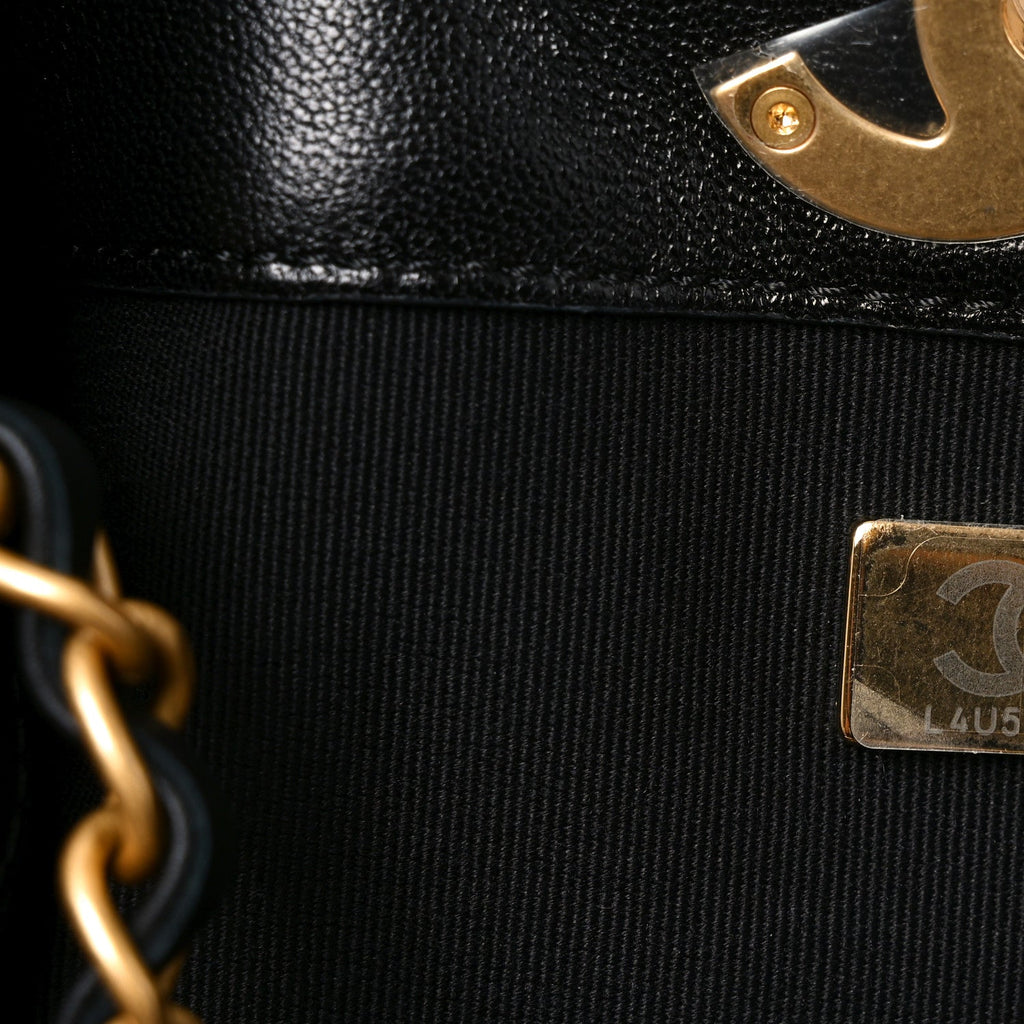 Chanel Suede Shiny Lambskin Quilted Large Shopping Bag Beige Black