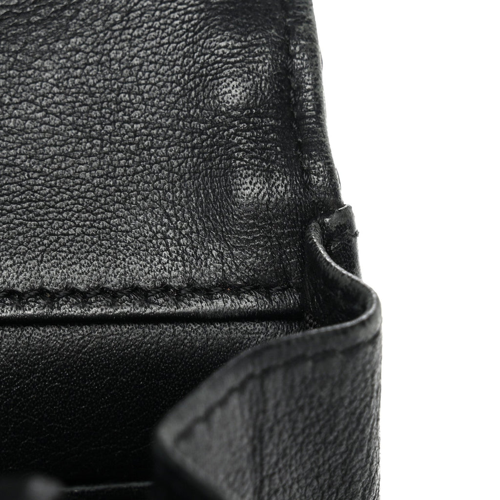 Chanel Patent CC Compact Wallet on Chain WOC Black