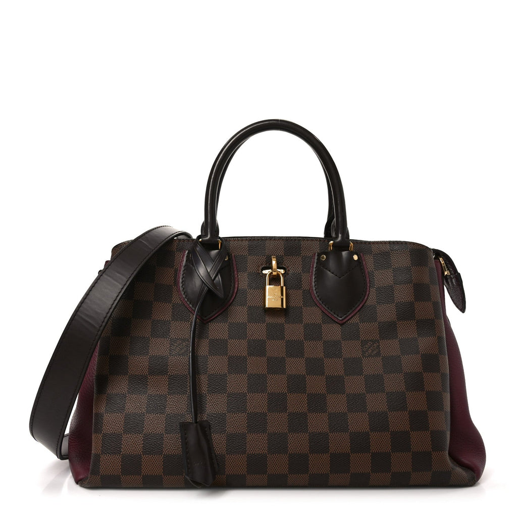 Louis Vuitton Cuir Taurillon Damier Ebene Normandy Bordeaux