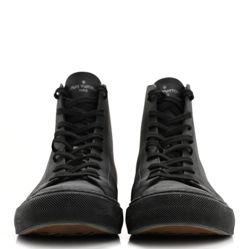 Louis Vuitton Calfskin LV Tattoo Sneaker Boots 8 Black