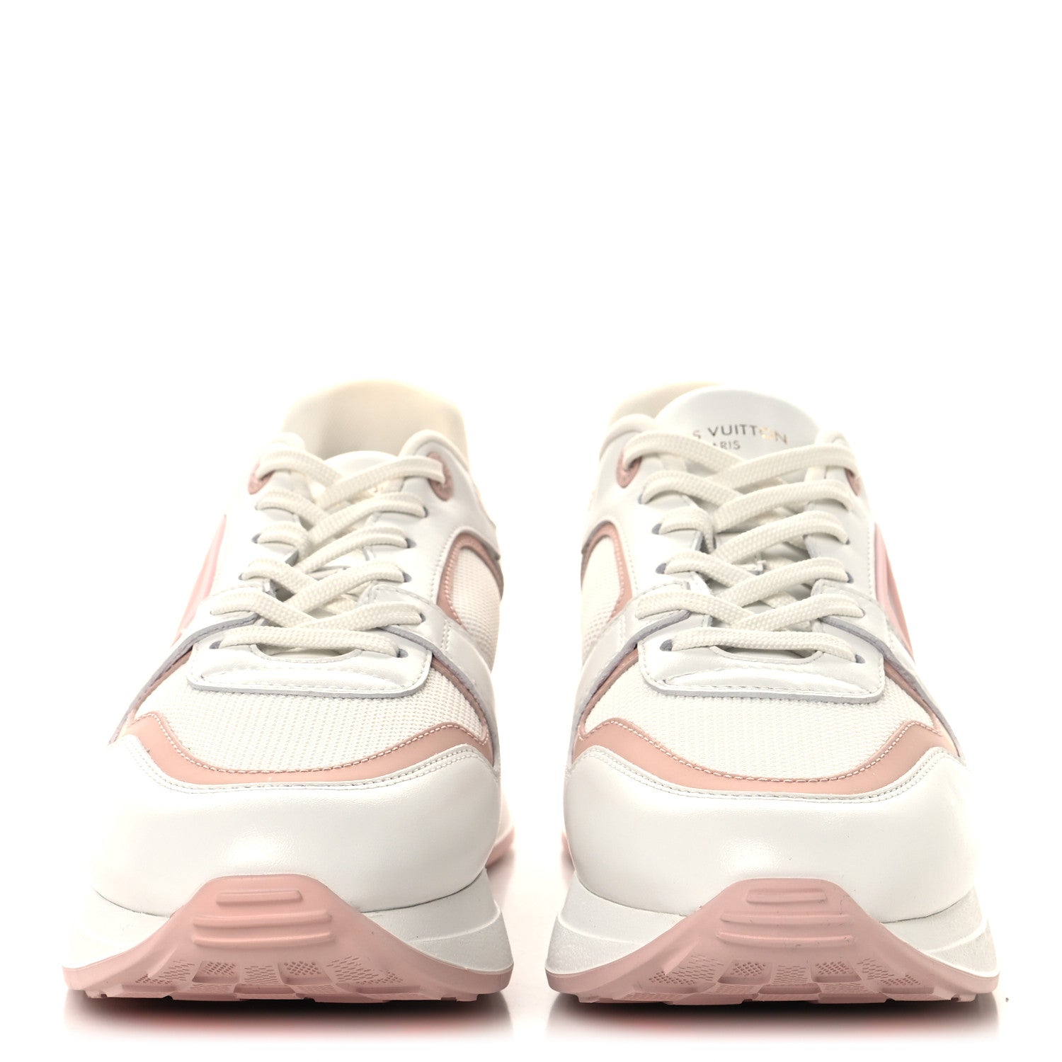 Louis Vuitton Calfskin Neo Run Away Sneakers 39 White Pink