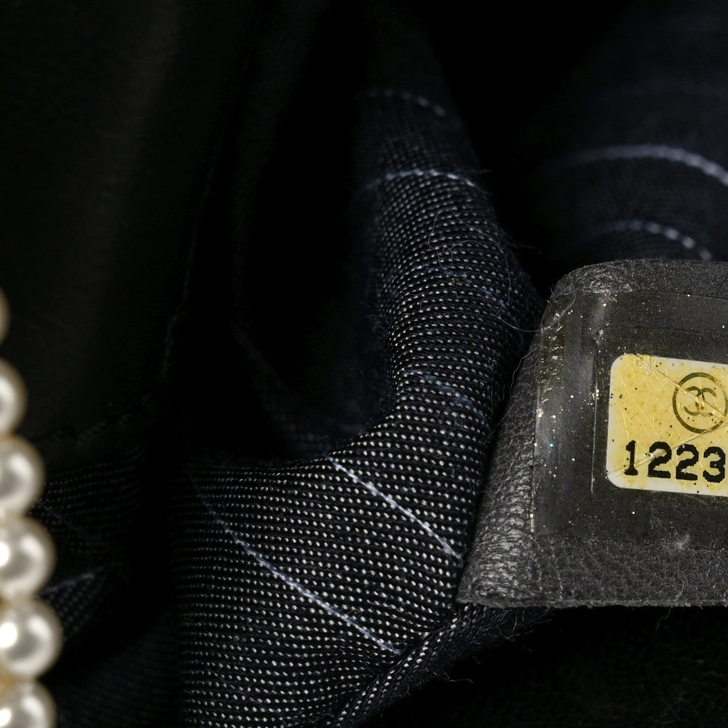 Chanel Lambskin Quilted Medium Westminster Pearl Flap Black