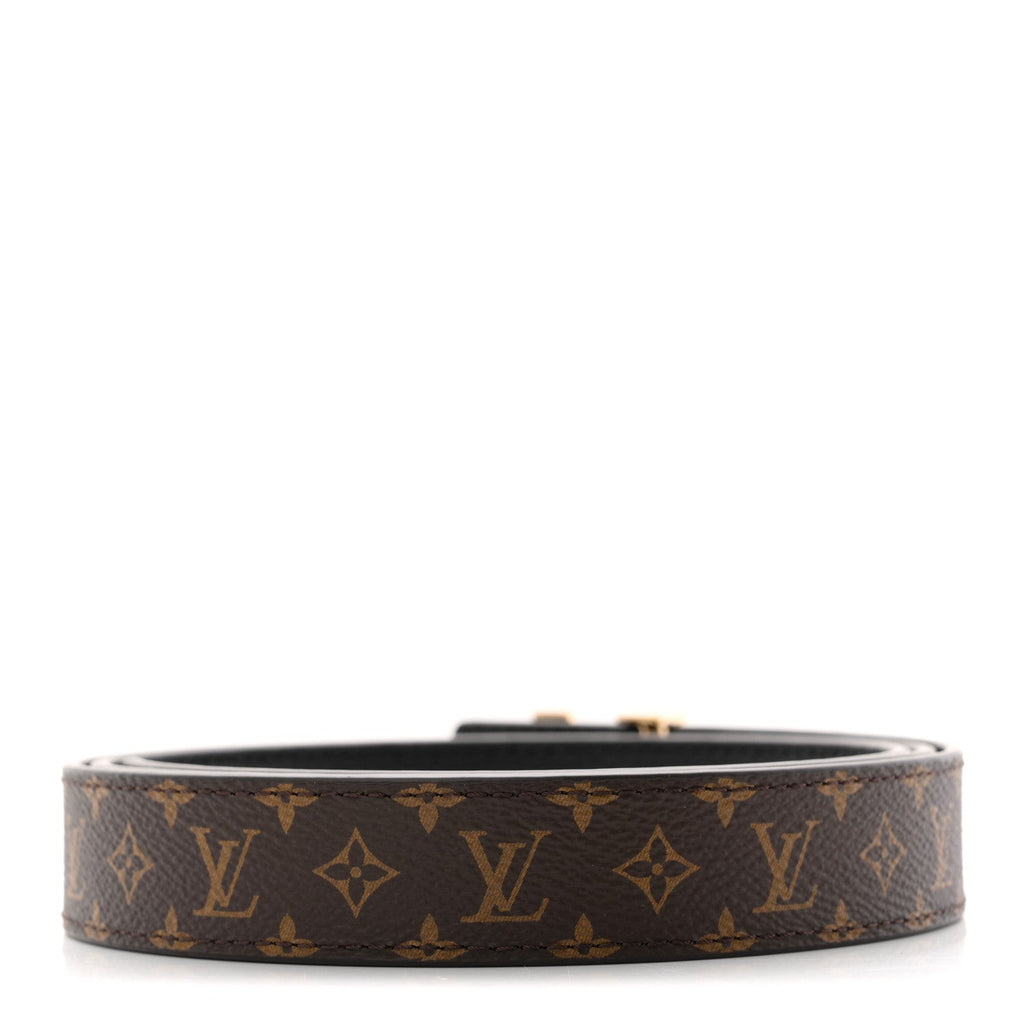 Louis Vuitton Calfskin Monogram 25mm LV Iconic Reversible Belt 95 38 Black