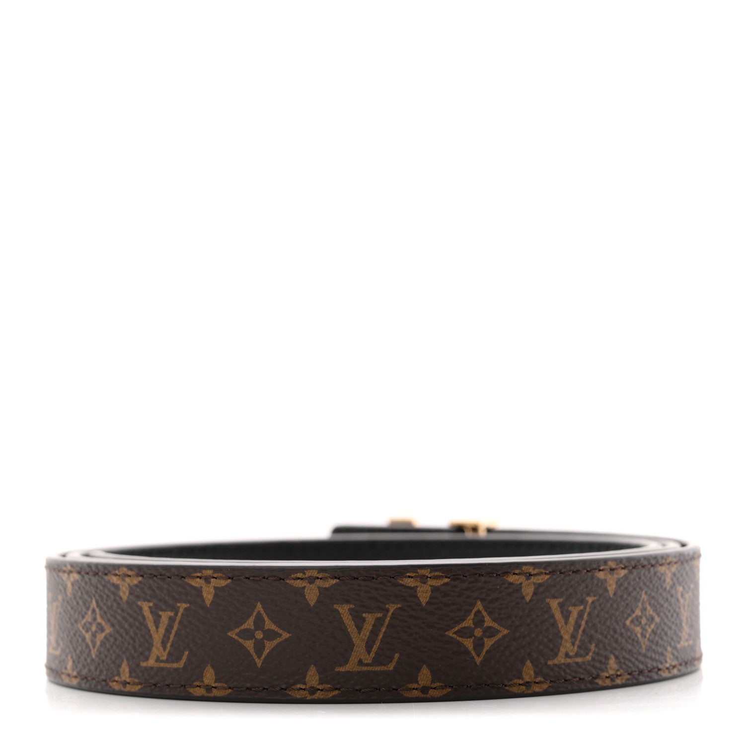 Louis Vuitton Calfskin Monogram 25mm LV Iconic Reversible Belt 95 38 Black