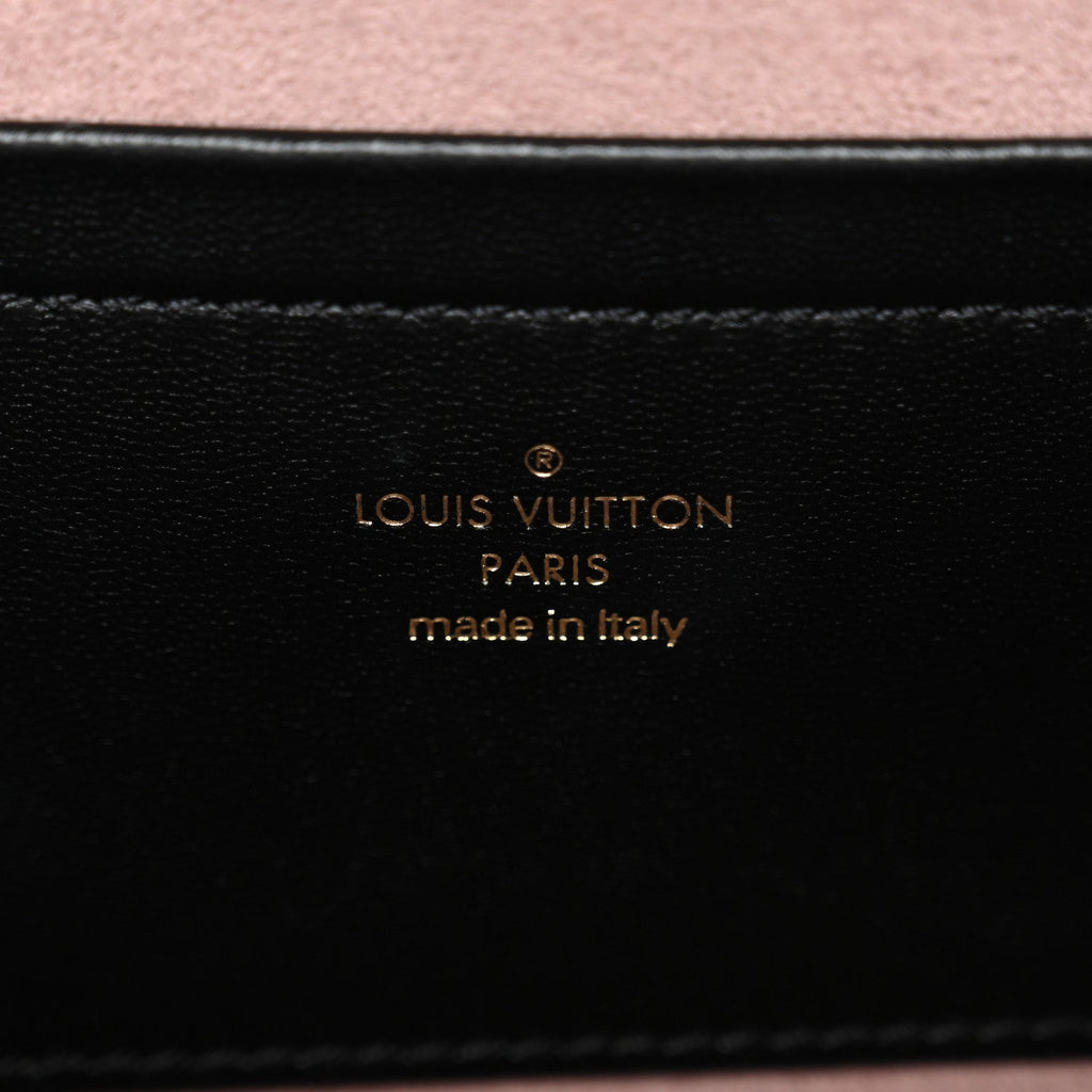 Louis Vuitton Lambskin Embossed Monogram Pochette Coussin Black