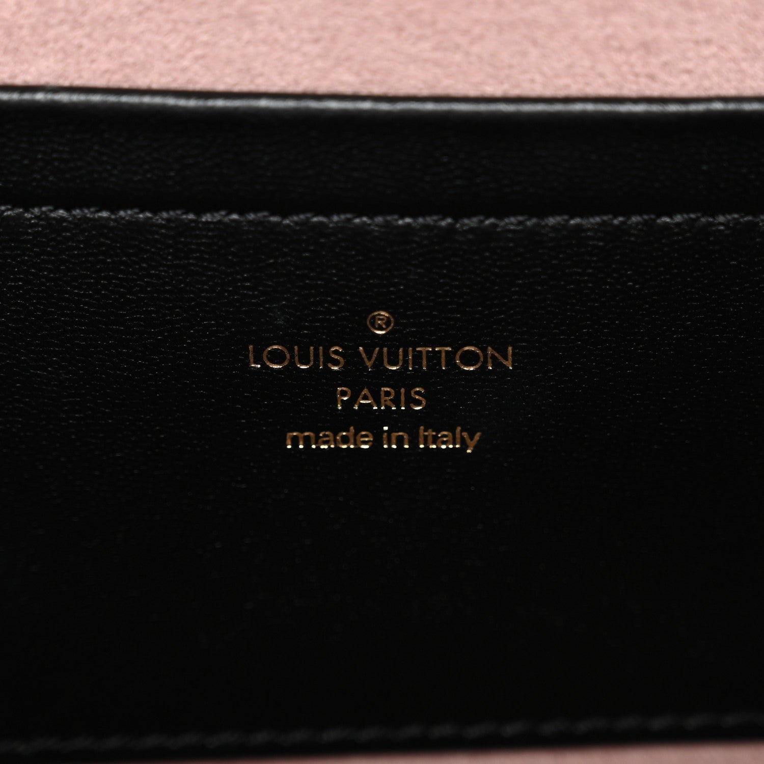 Louis Vuitton Lambskin Embossed Monogram Pochette Coussin Black