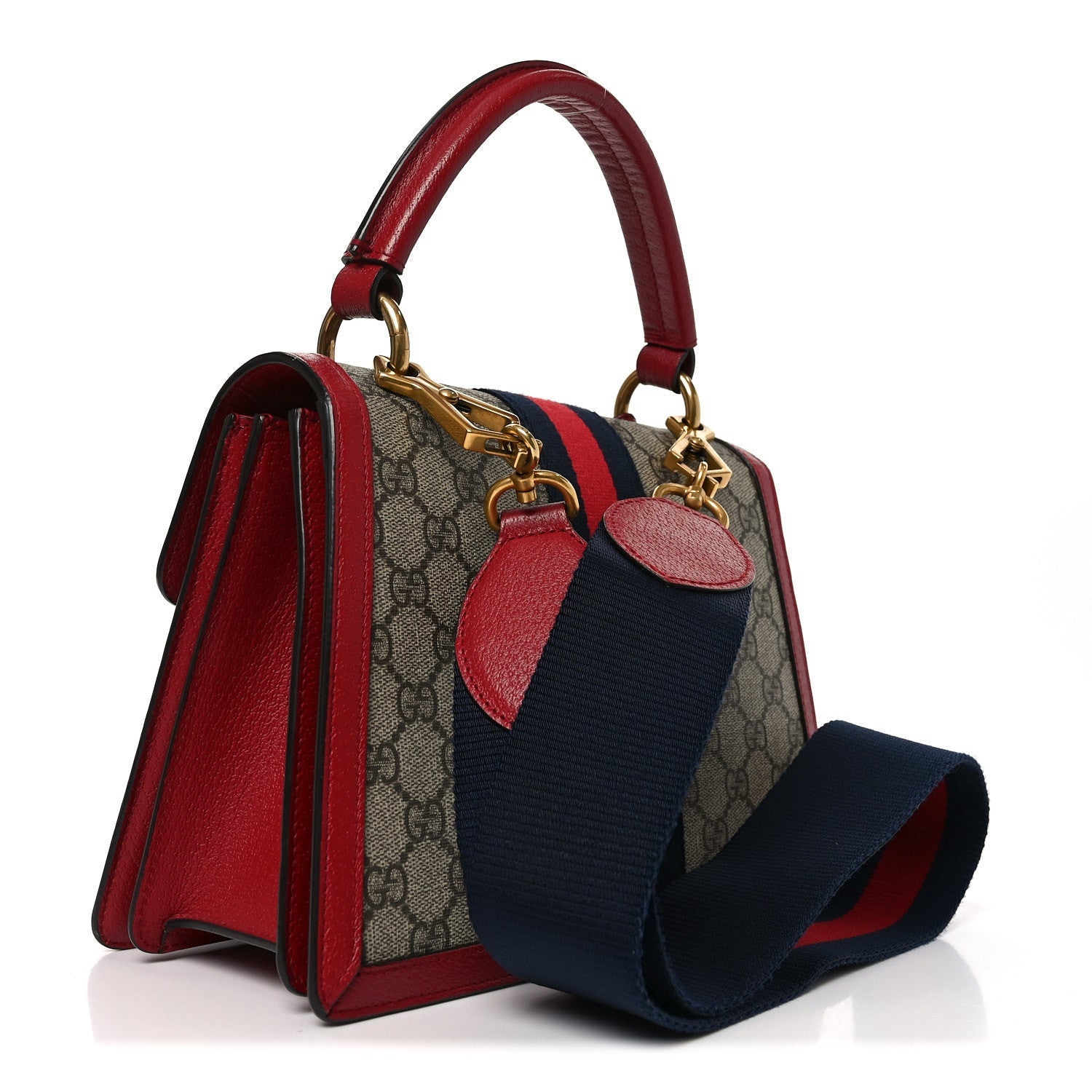 Gucci GG Supreme Monogram Small Queen Margaret Top Handle Bag Red
