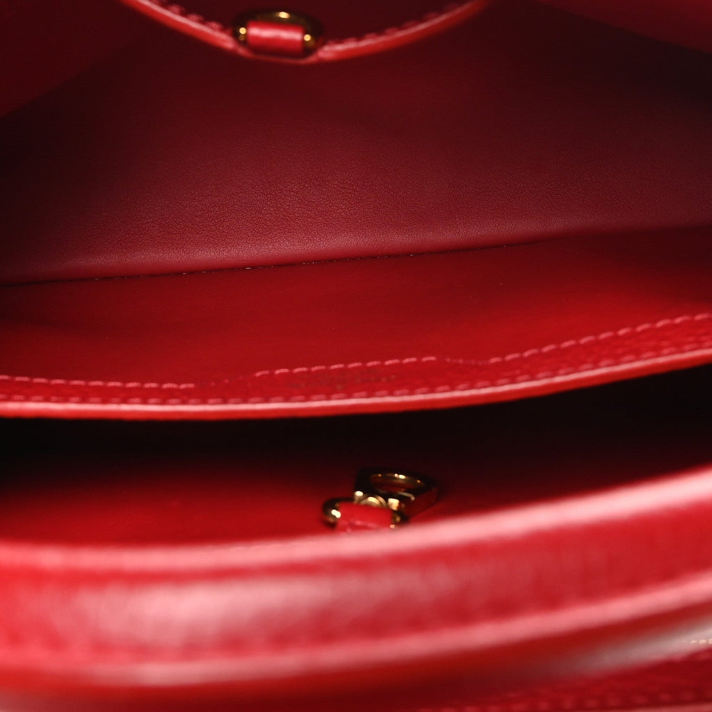Louis Vuitton Taurillon Capucines BB Scarlet Red